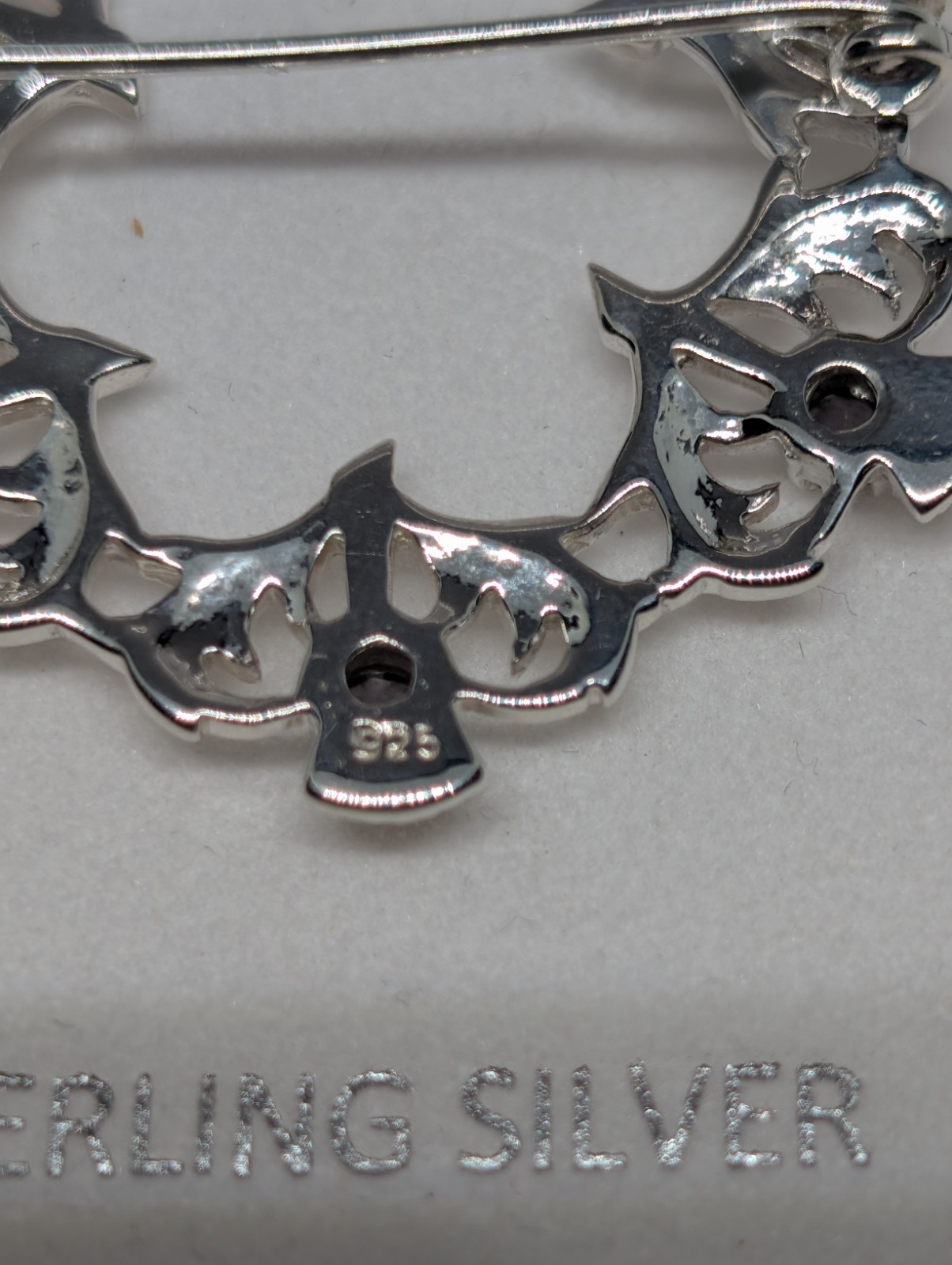Alexander Castle Sterling Silver Thistle Brooch Pin Hallmarked In Box