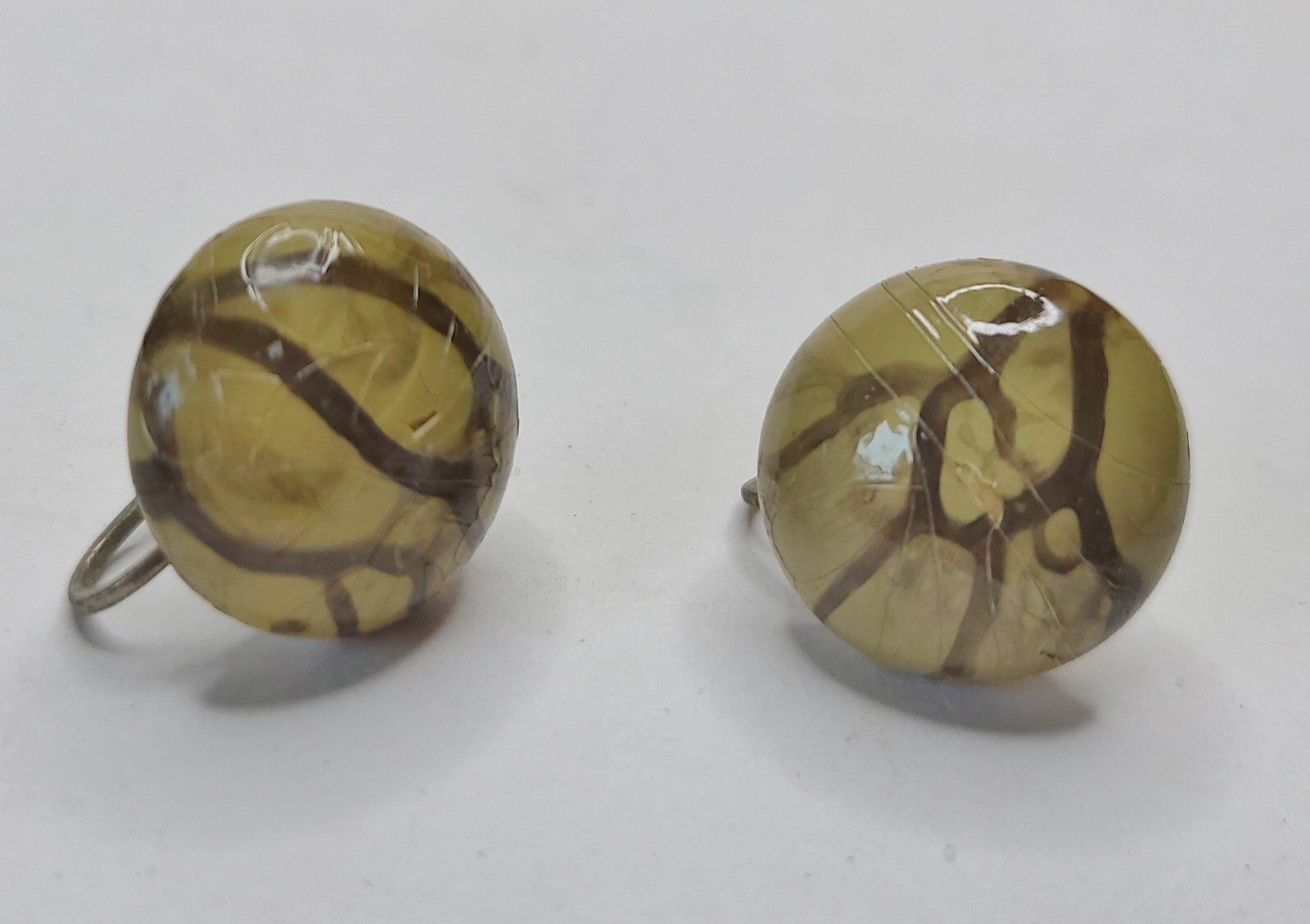 Vintage Screwback Button Earrings 3/4 Inch Diameter