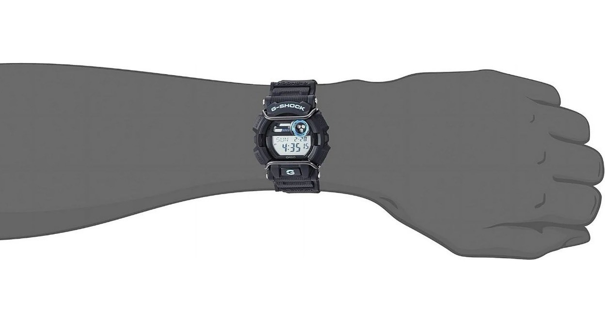 Casio Men’s Watch G-Shock Black and blue Digital Black Resin Strap GD400-1B2