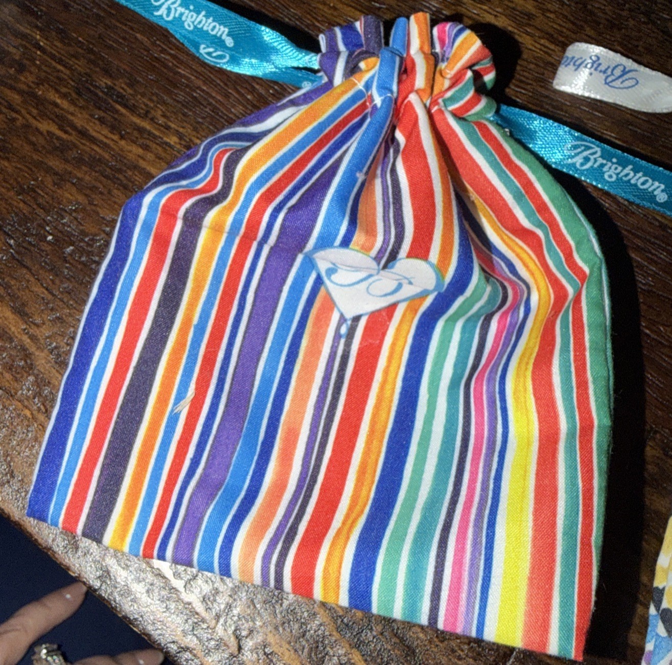 2 Brighton Cloth Fabric Jewelry Storage Gift Bags Drawstring Pouch free shipping