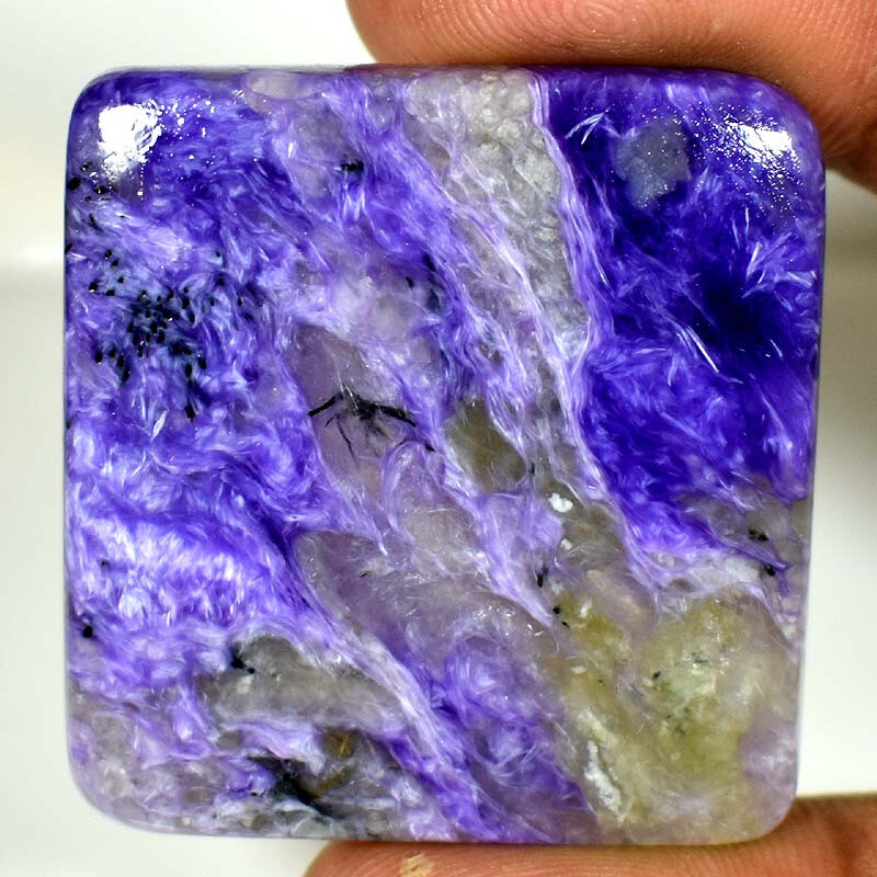 99.20Cts. Blue Charoite Cushion Cabochon 100% Natural Loose Gemstones