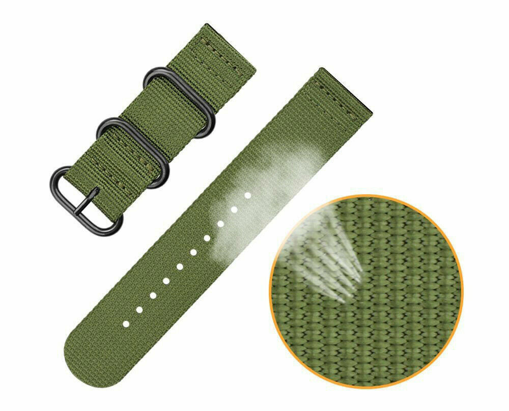 20mm For Garmin Forerunner 245 645 Music / 55 Woven Nylon Watch Band Strap