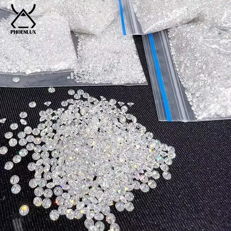 5CT Loose Moissanite Round Gem 0.7mm-3mm Melee Stone D White VVS For Jewelry DIY