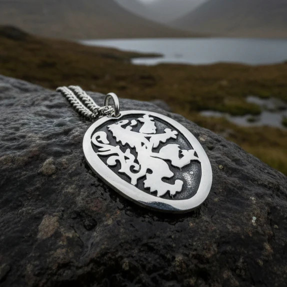 Lion of Scotland Necklace Handmade in Scotland Pewter