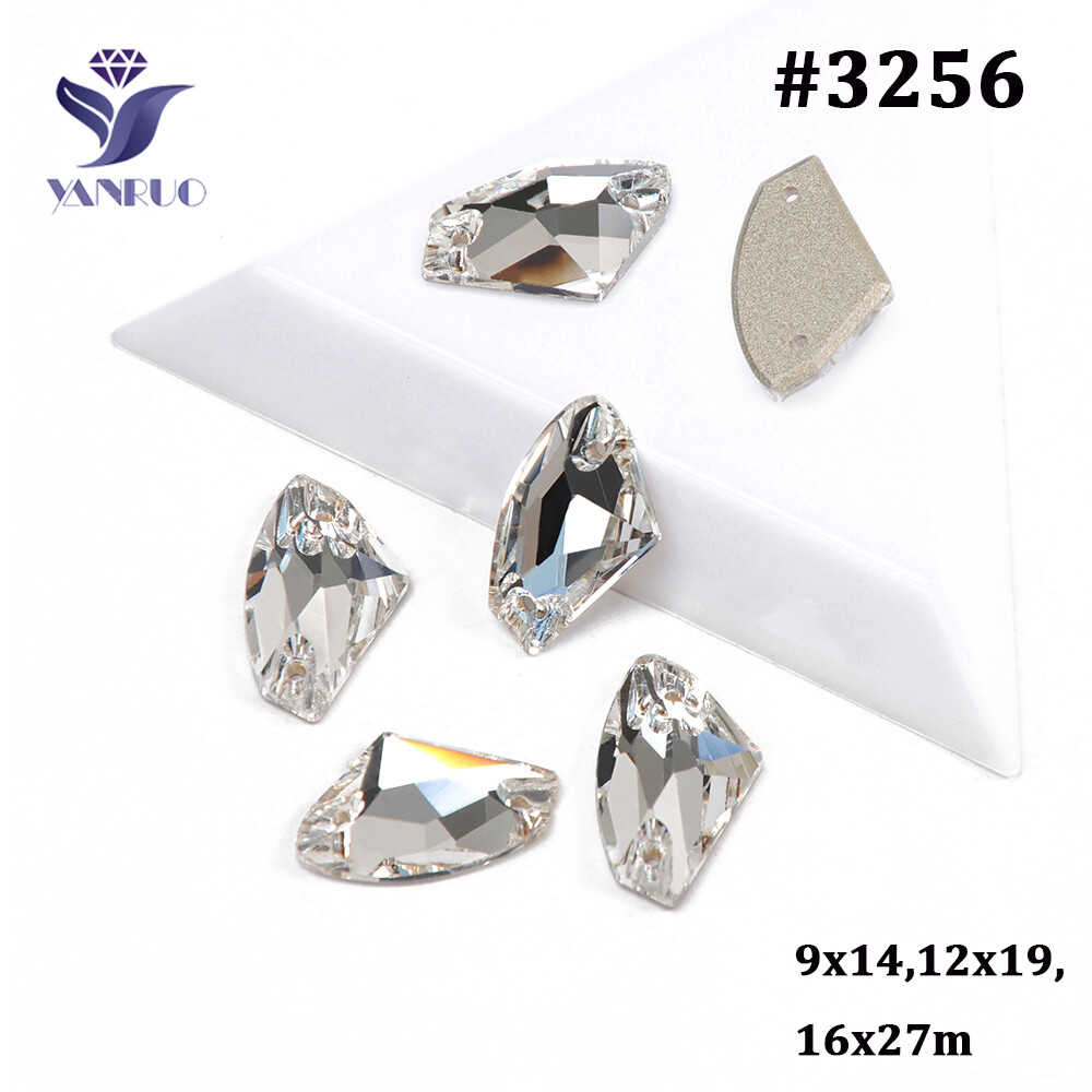 All Shapes Clear YANRUO Flatback Strass Sew on Crystal Rhinestones for Garment