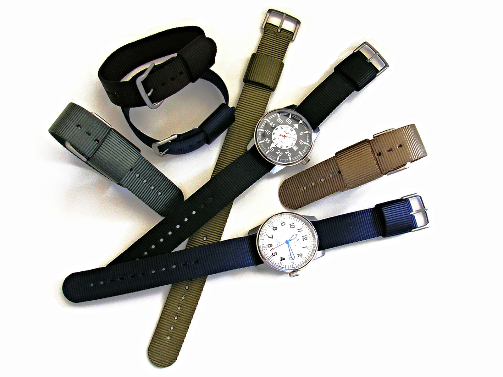 NATO ® 1pc RAF Heavy Nylon single pass Pilot sport watch band strap IW SUISSE