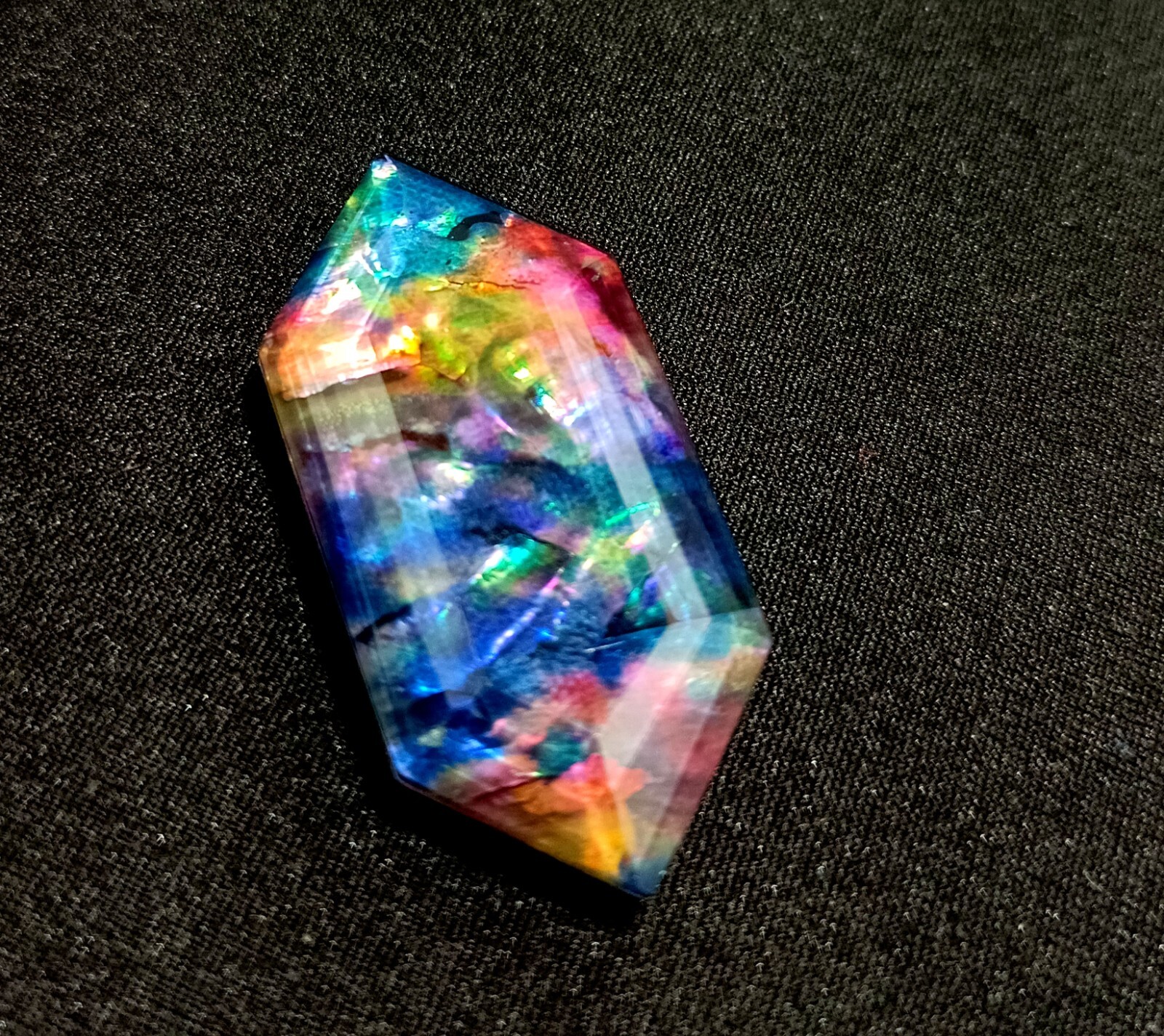37.00 Ct Natural Ammolite Opal-Like Organic Doublet Loose EGL CERTIFIED GEMSTONE
