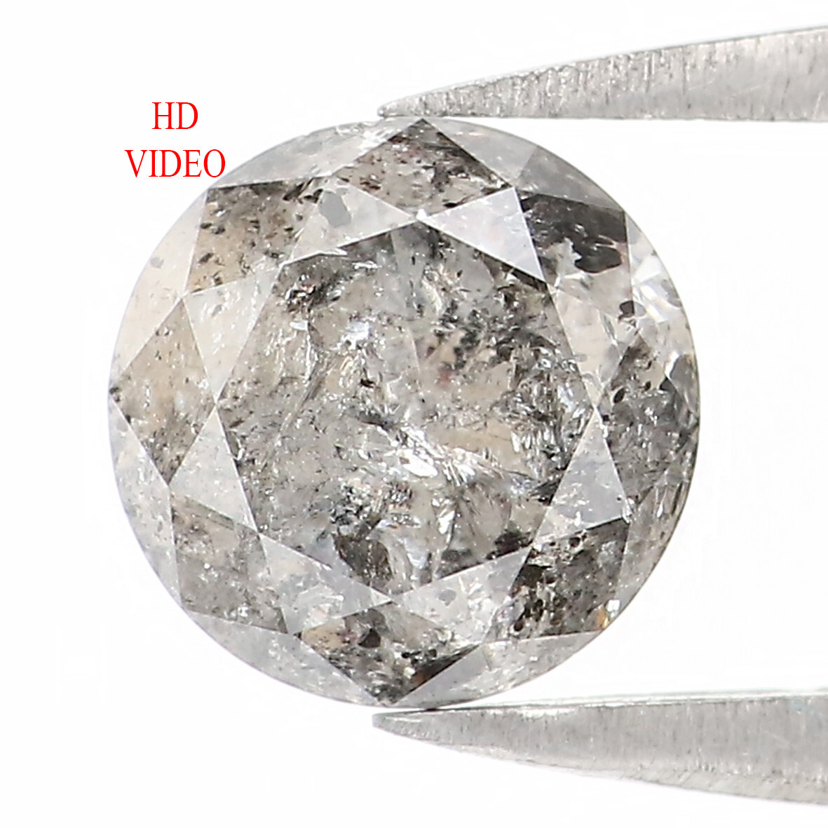 1.13 CT Natural Loose Round Shape Diamond 6.40 MM Salt And Pepper Diamond LQ1401