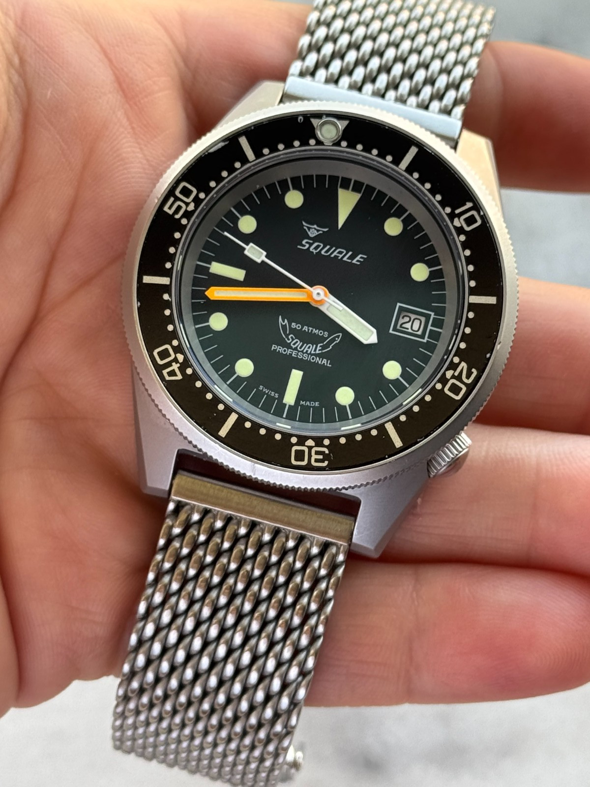 Squale 1521 Professional Classic Diver Watch Automatic Mens 42mm Swiss Made