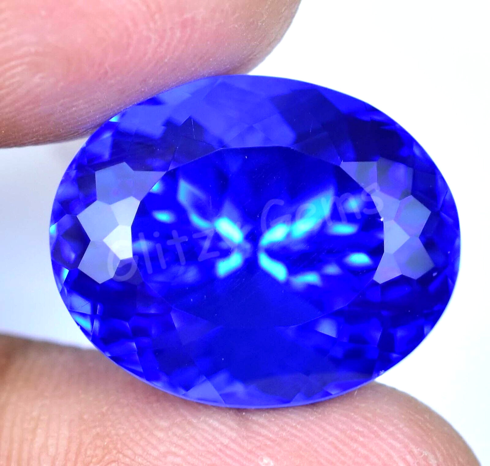 21.25 Ct Natural Rare Lustrous Blue Tanzanite Oval Certified Rare Loose Gemstone