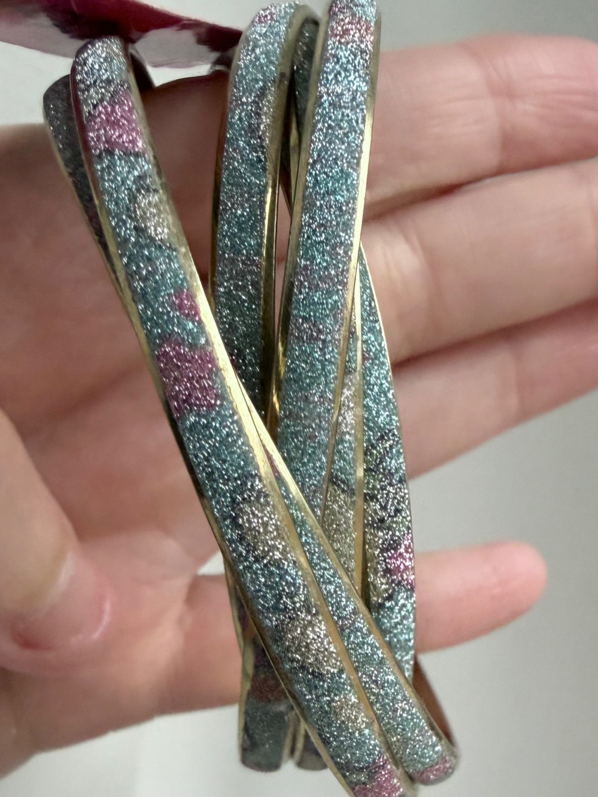 Betsey Johnson blue and gold sparkly glittery bangles NWT – MAKE AN OFFER