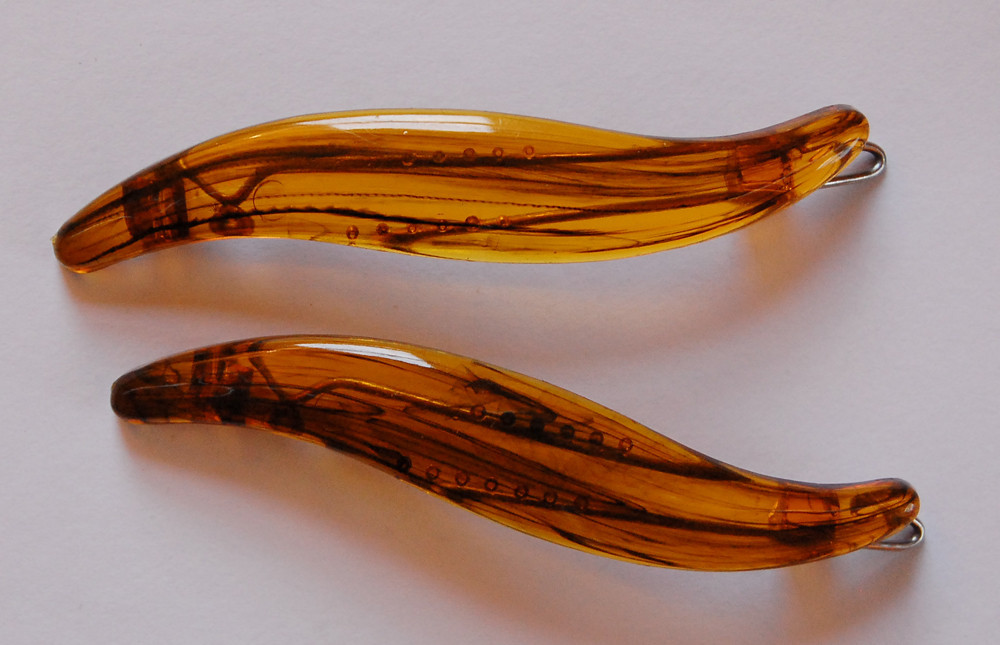 VINTAGE TORTOISE PLASTIC BARRETTES HAIR ACCESSORIES 3 inches • 1970’s DEADSTOCK