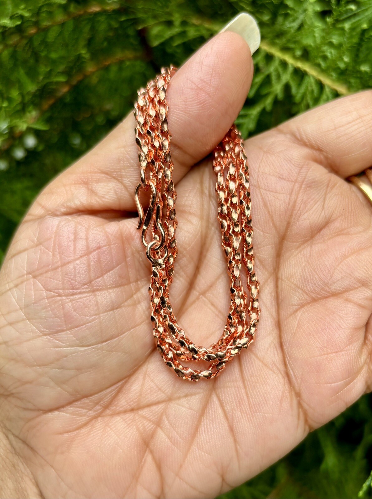 20 inch Pure Copper Hollow Infinity Chain Necklace, Healing Jewelry, Spiritual