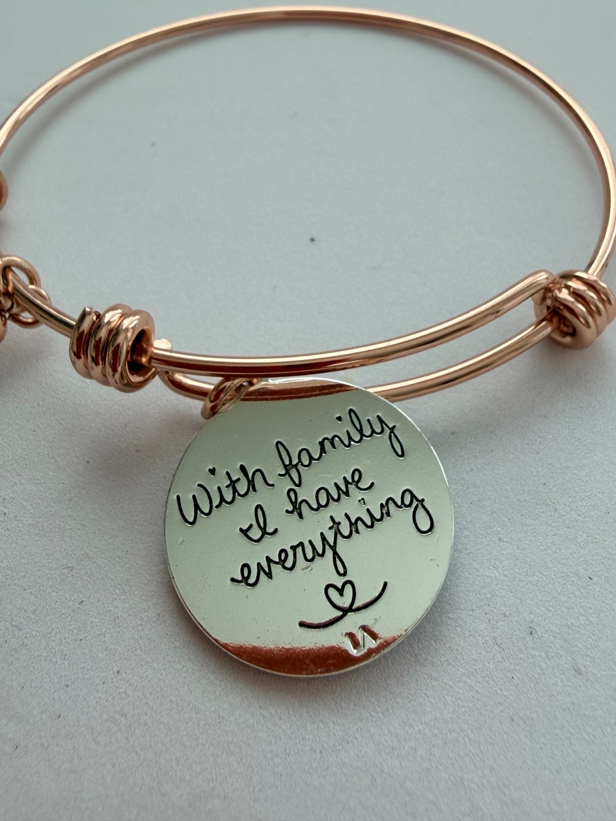 Rose Gold Family Tree of Life Expandable Bracelet — One Size