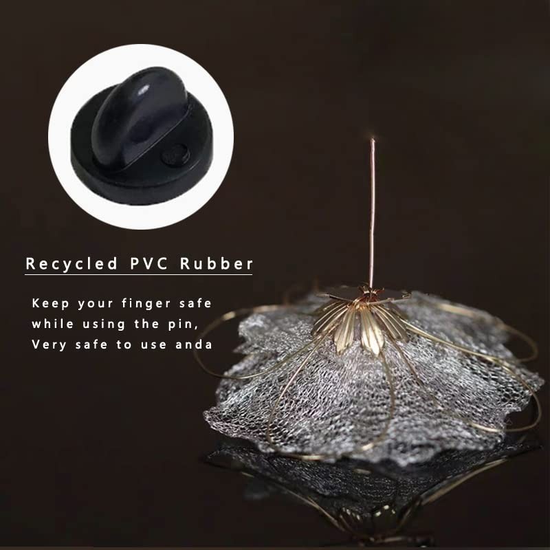 100 Pcs PVC Rubber Pin Backs Butterfly Clutch Backings Holder Tie Tacks Keepers