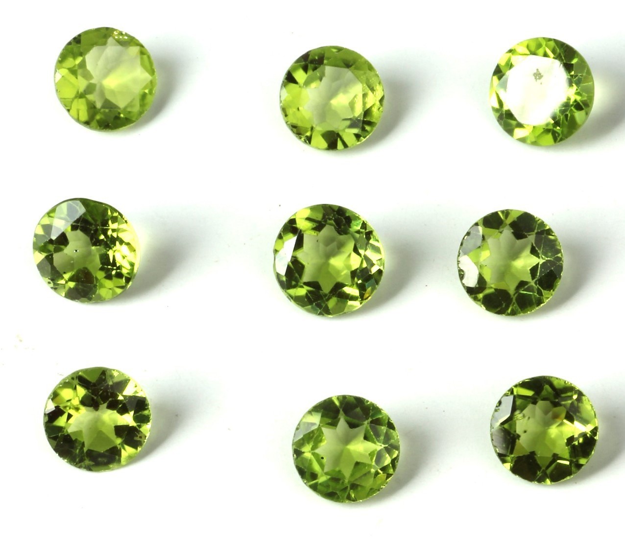 Natural Peridot Round Cut Faceted AAA Loose Gemstone For Making All Type Jewelry