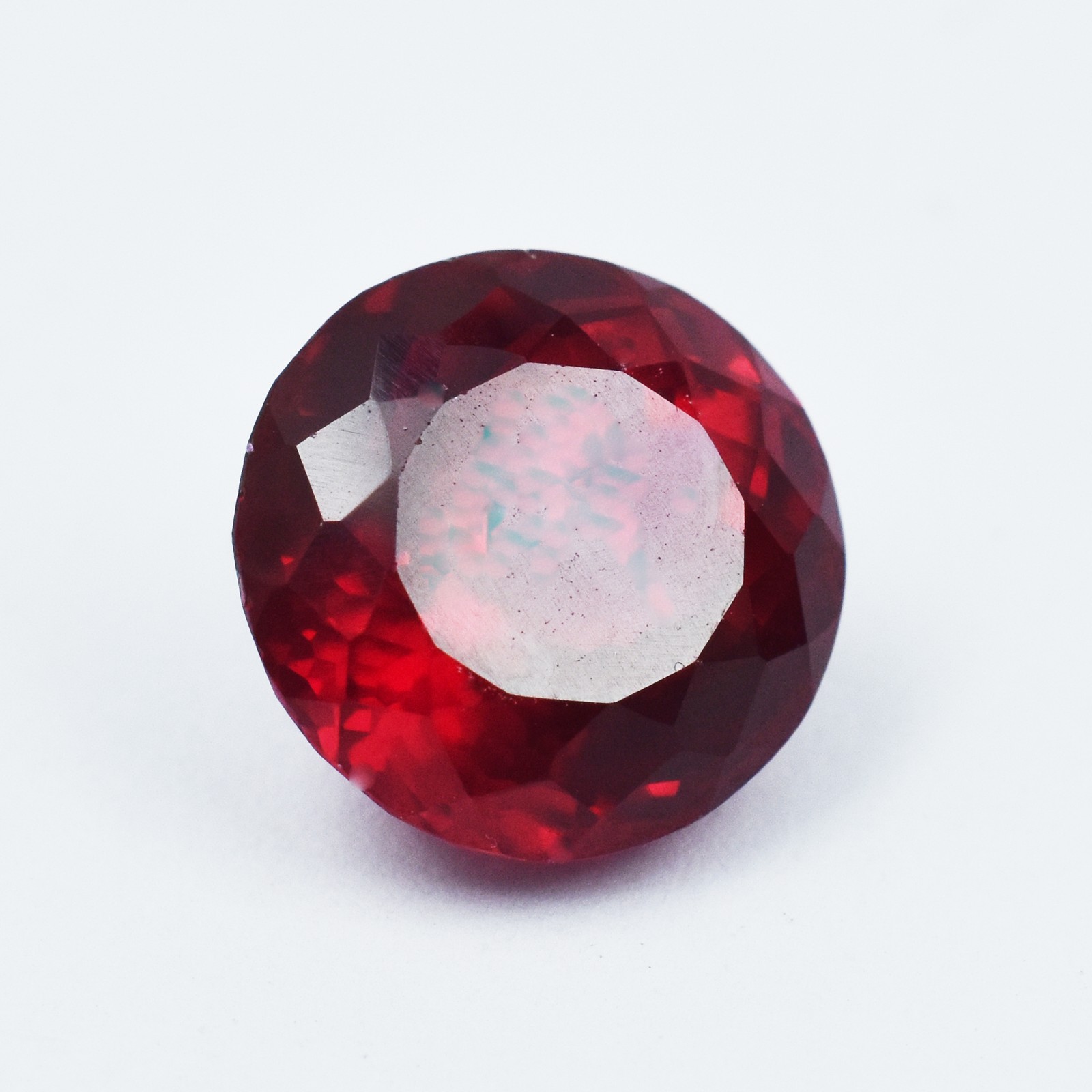 Natural Bloody Red Ruby 8.65 Carat Round Cut CERTIFIED Loose Gemstone