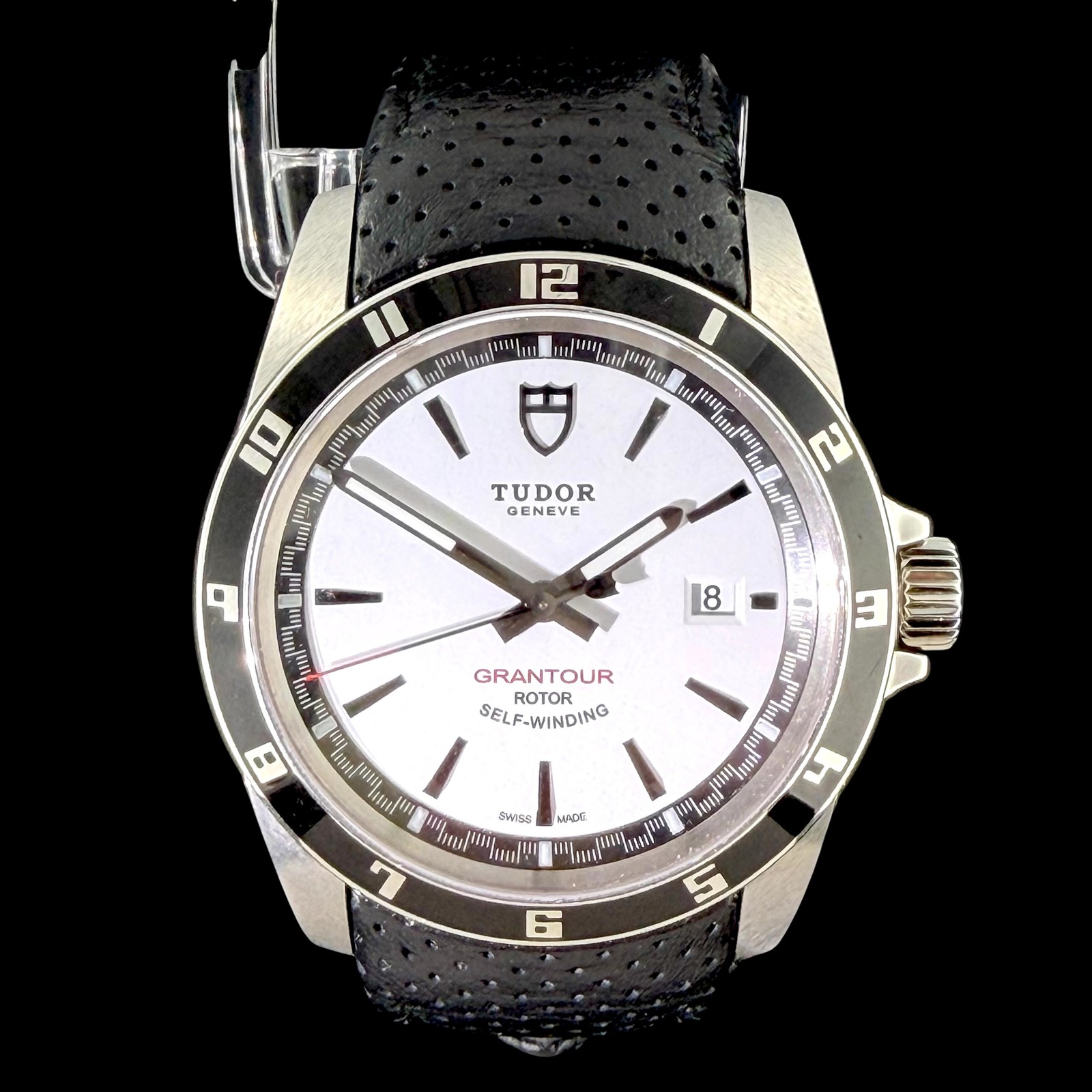 Authentic estate stainless-steel Tudor Grantour wristwatch