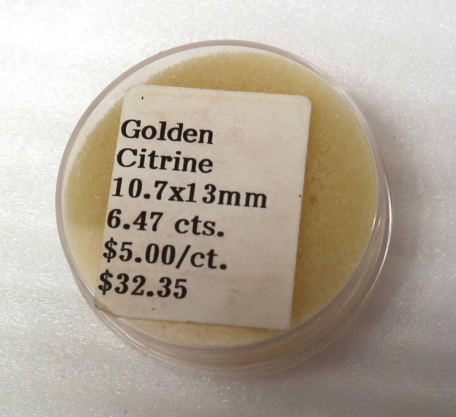 Golden Citrine 10.7 x 13mm Oval 6.47 CTS Free USA Shipping