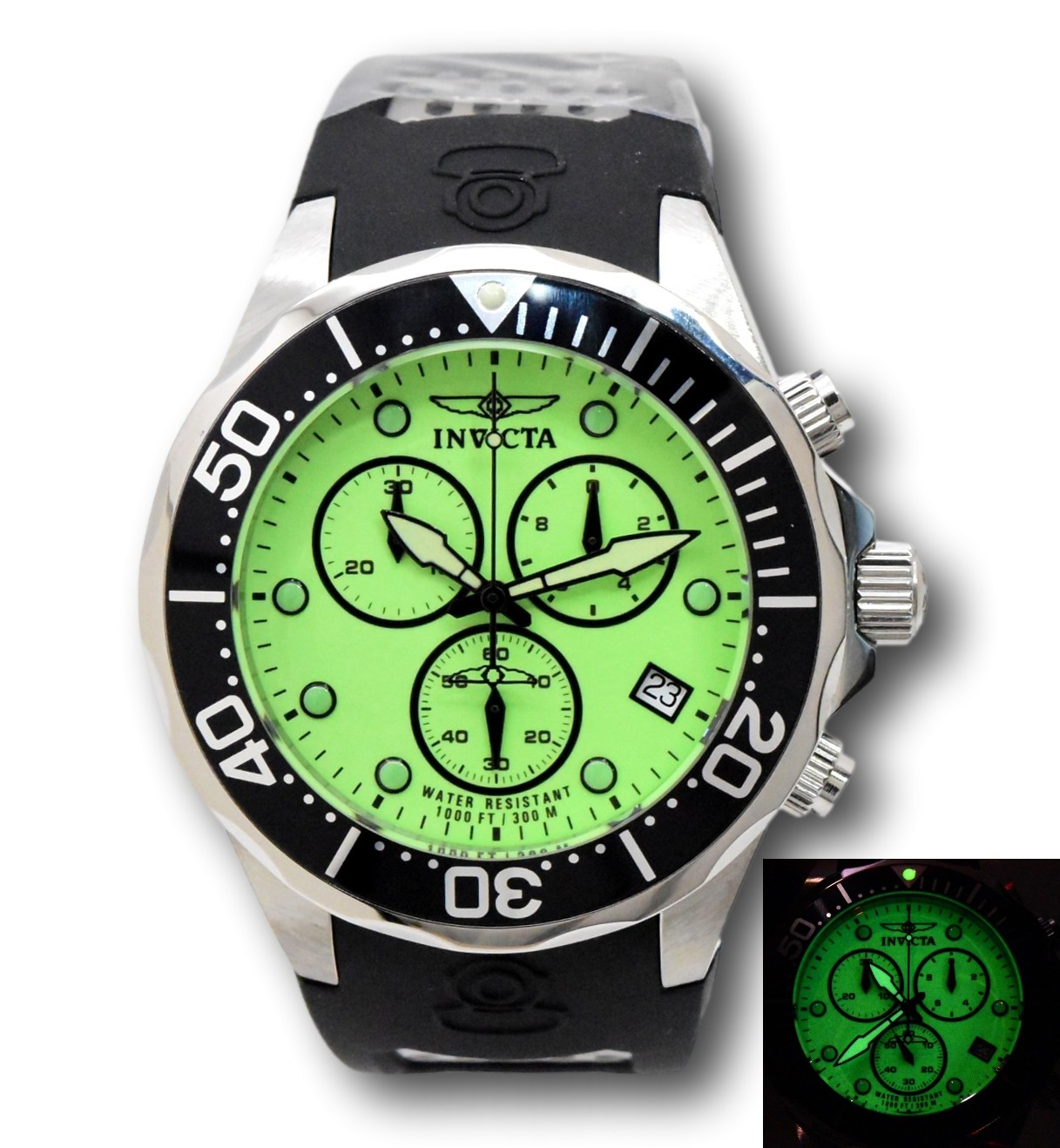Invicta Pro Diver Super LUME Dial Men’s 47mm Swiss ETA G10 Chrono Watch 11483