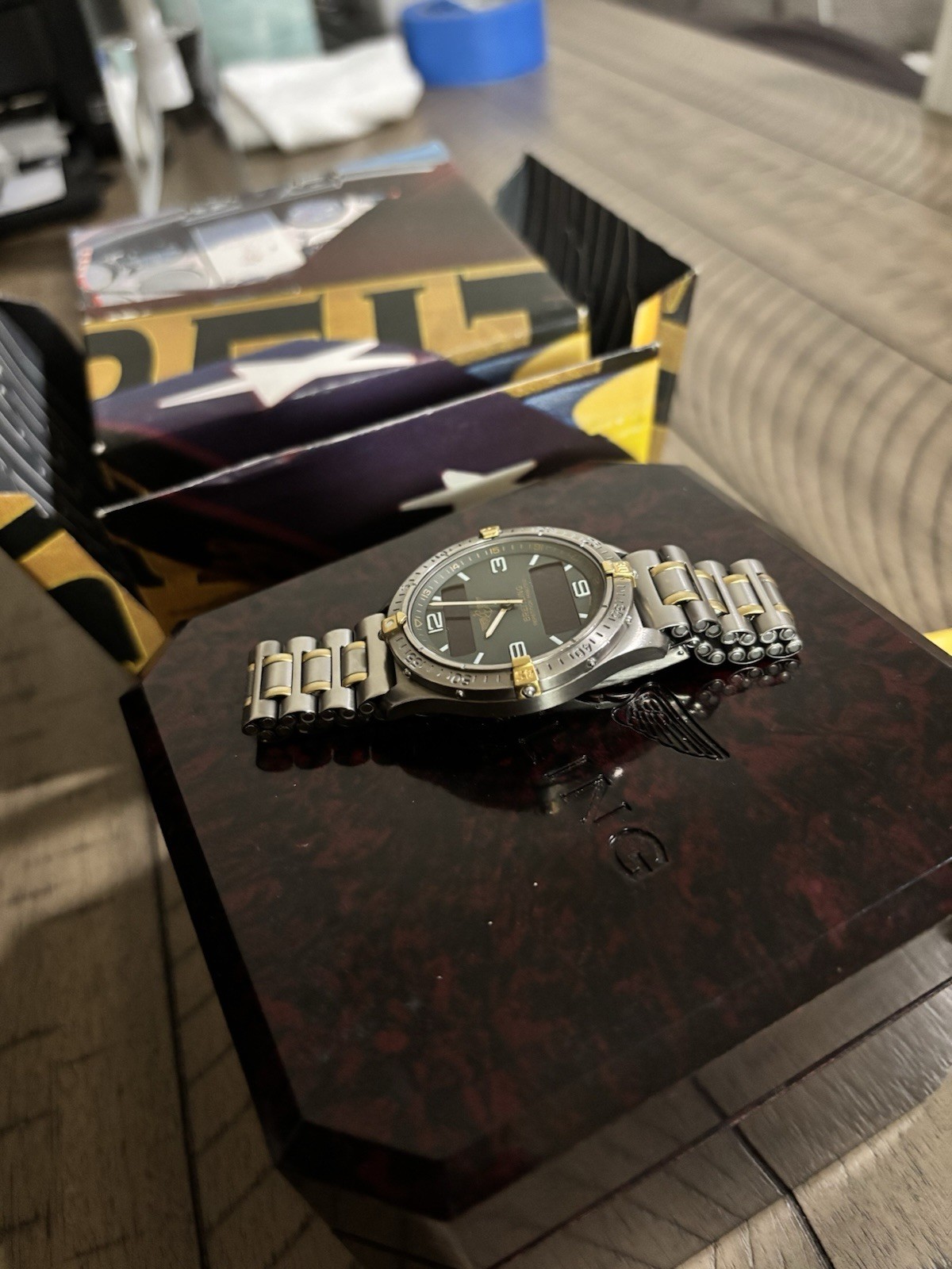 Breitling Aerospace Quartz Analog/Digital Two-Tone 40mm 100m Box Papers