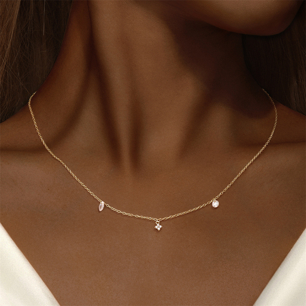 Gold Plated 925 Sterling Silver CZ Y Lariat Necklace for Women