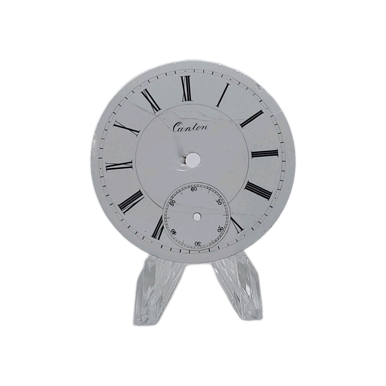Canton 45.4mm Enamel Pocket Watch Dial Only 994