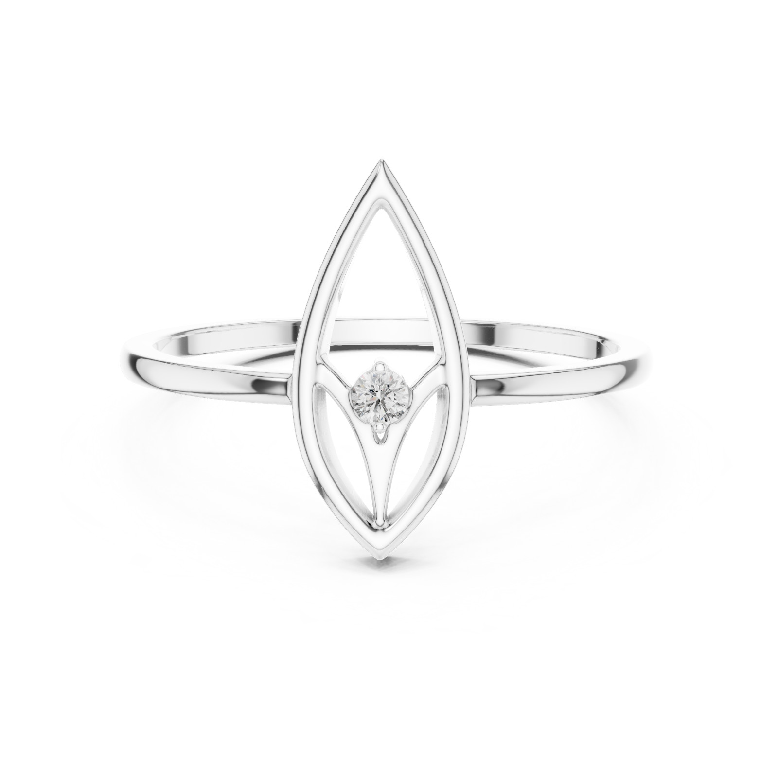 Round Natural Certified VVS1 D Diamond Designer Style Luxury Ring 14K Gold Over