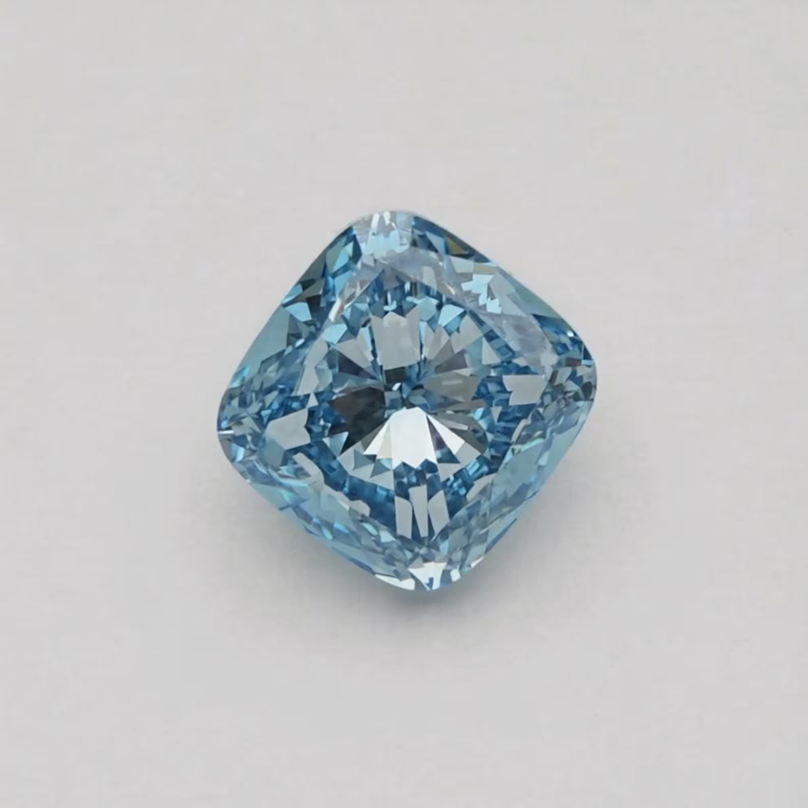 CERTIFIED 7.00 Ct Natural blue Diamond cushion LOOSE VVS/ 12.5 mm