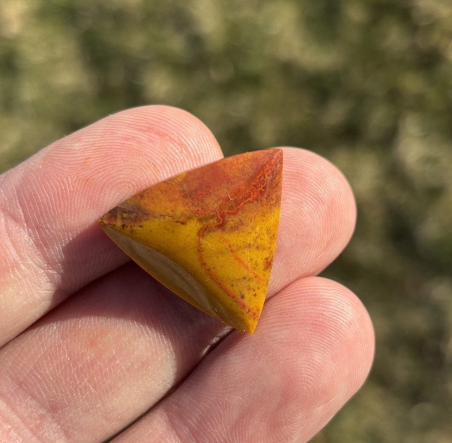 Wire Wrapping San Rafael Jasper Cabochon Red Yellow Beautiful Material