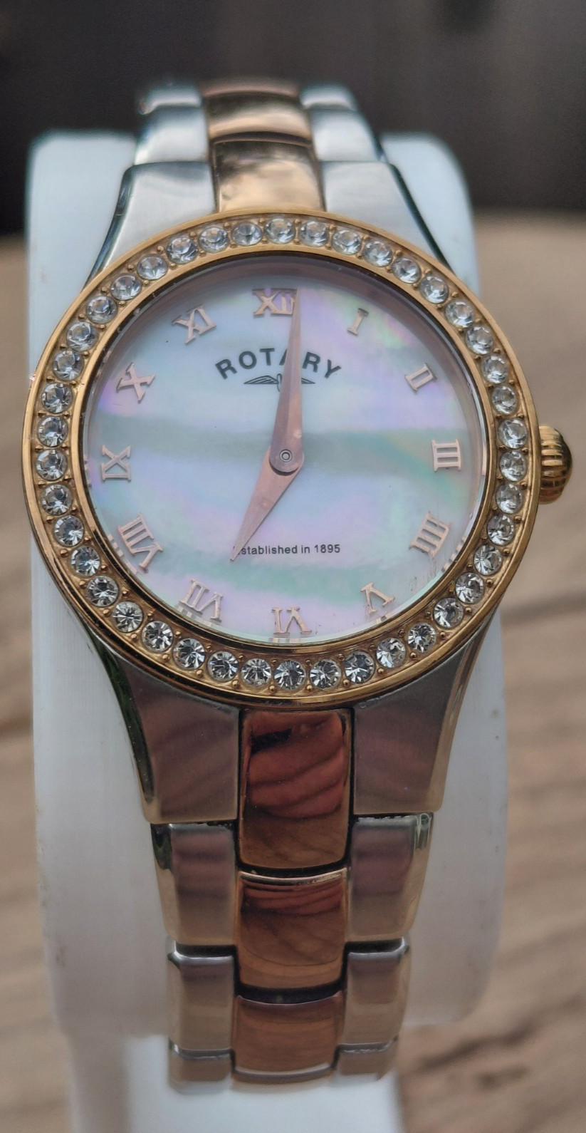 Rotary 2 Tone rose Gold & silver Bracelet Watch LB03501/71 – See video