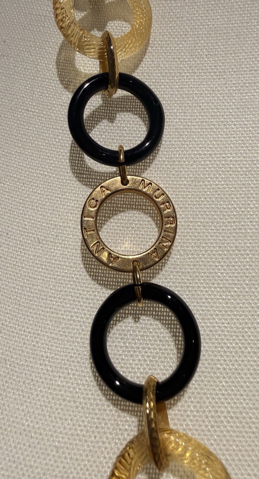 Pair Of Antica Murrina Venezia “Shiva” Italy Glass ESTATE necklaces 24k GP .925