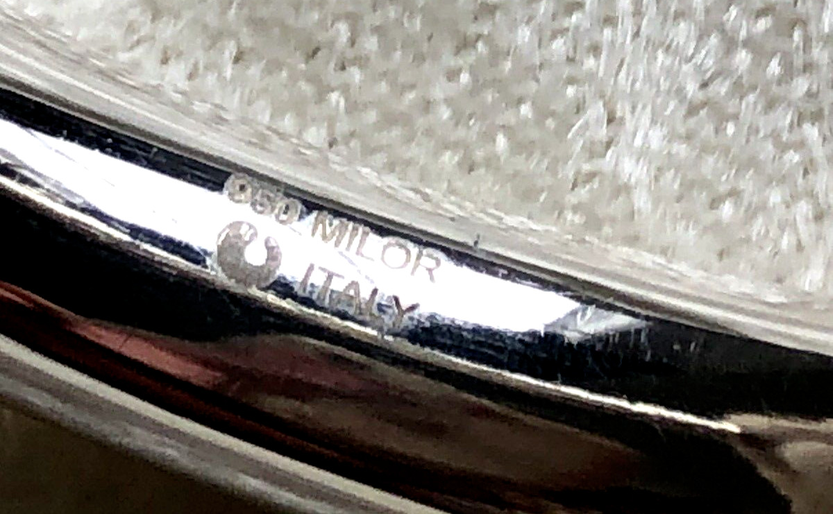 ULTRA FINE 950 SILVER HINGED BANGLE, SMALL (M4036-23)