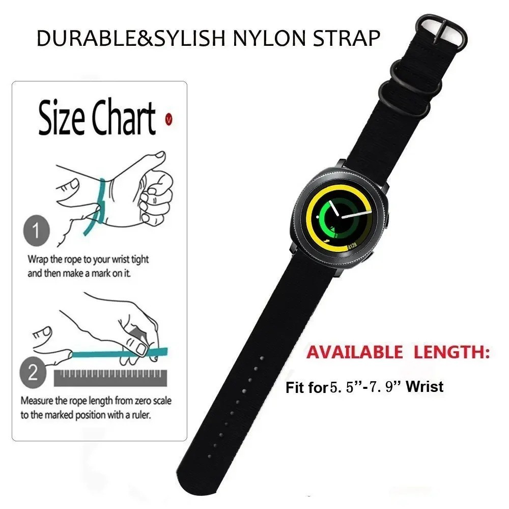 18mm 20mm 22mm Durable Military Woven Nylon Wrist Watch Band Quick Release Strap