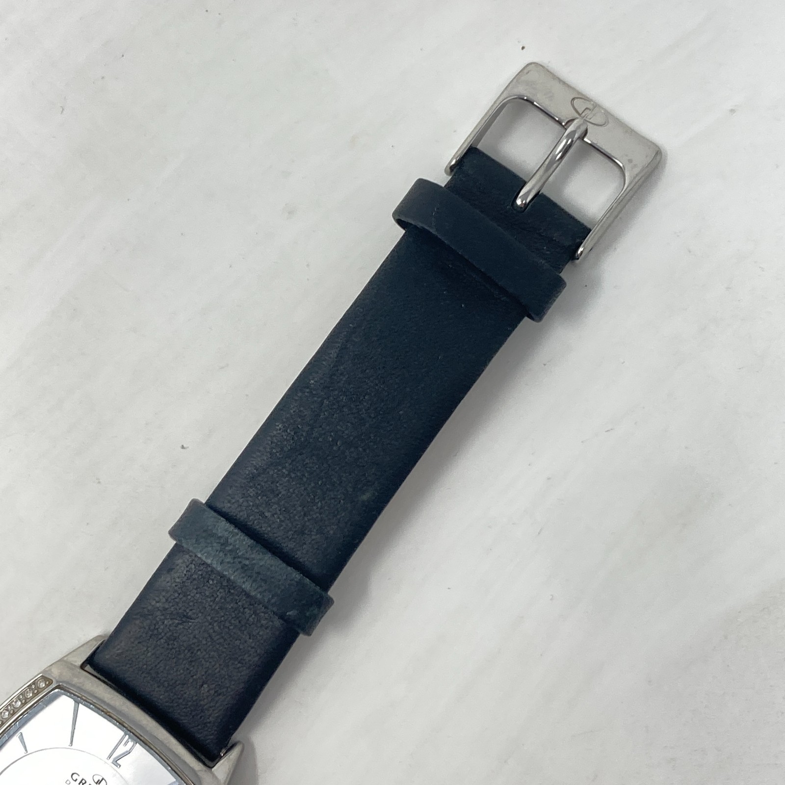 Skagen Grenen Watch Women 29mm Silver Tone Date Crystals Leather New Battery