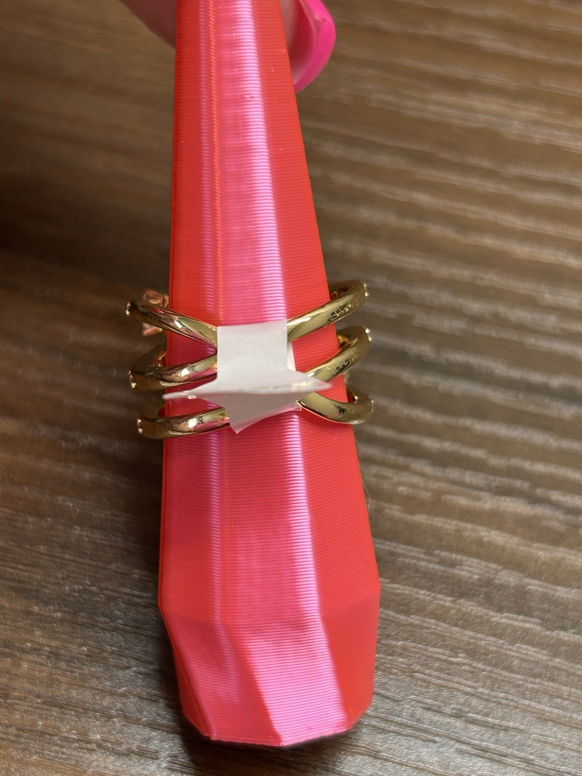 Bomb Party UNTAMED Ring Sz 8 “Slither & Spark” Onyx Sandstone on Gold
