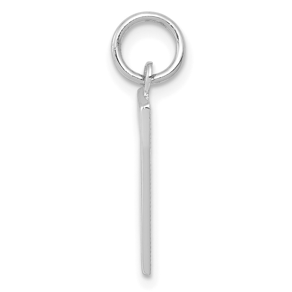 14k White Gold Medium Polished Number 7 Charm Pendant 0.76gm L-17.75mm
