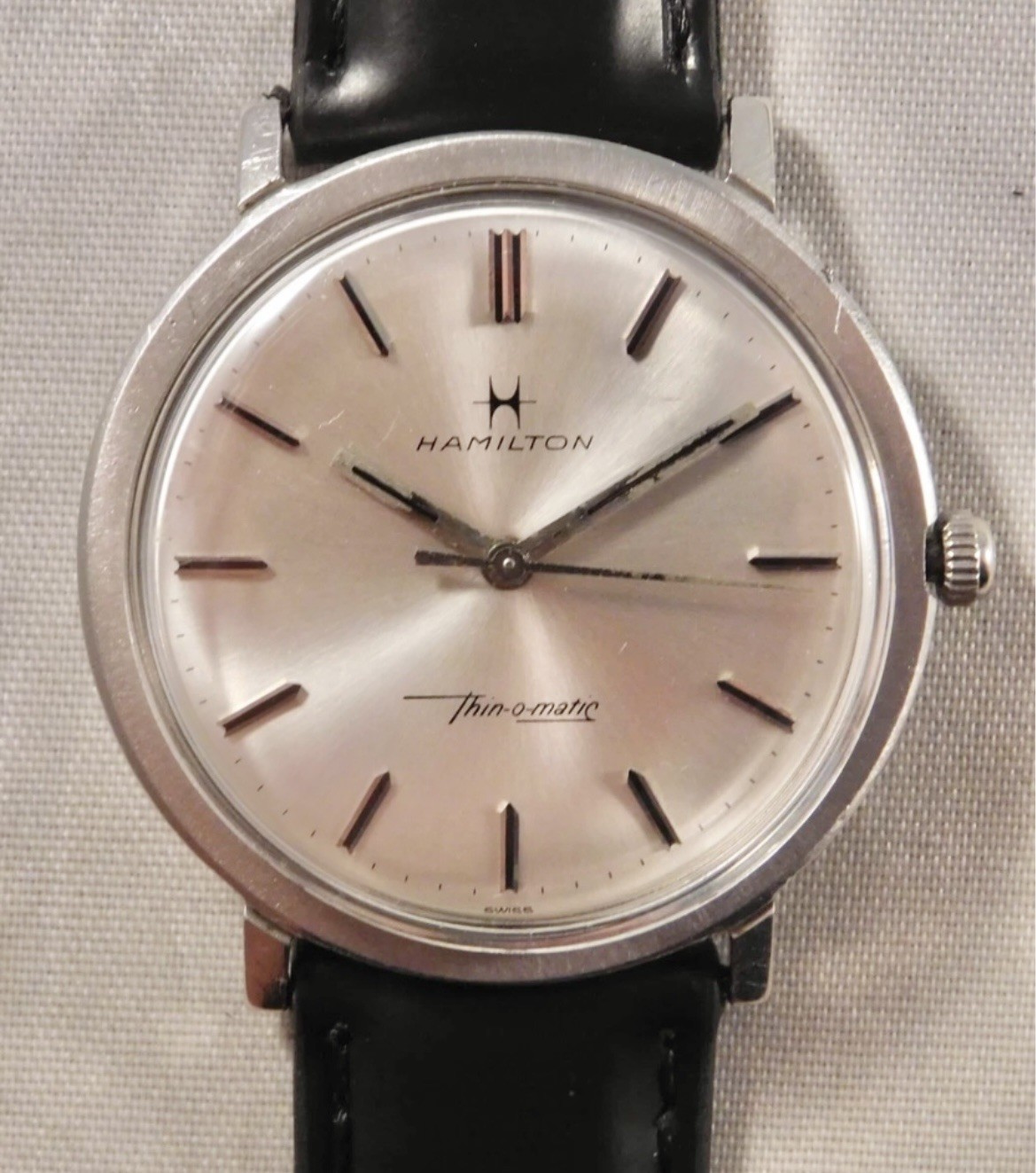 Hamilton Thin-O-Matic Stainless Steel Micro Rotor Automatic Mens Watch….34mm
