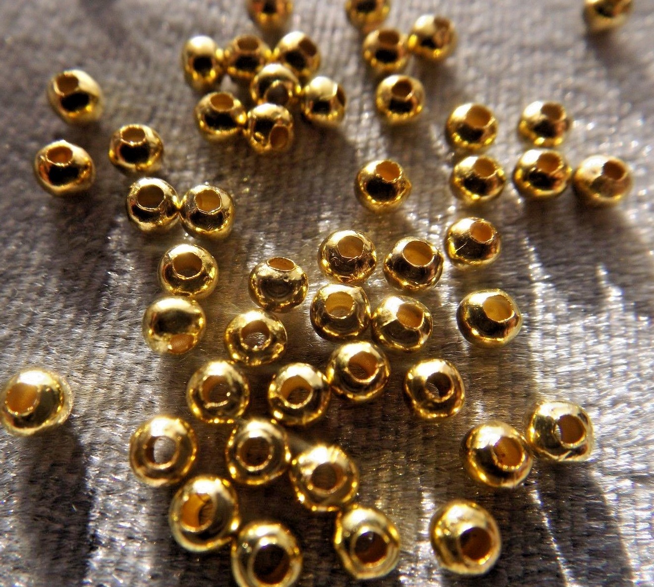 ROUND GOLD SPACER BEADS FINDINGS 3 MM 100 PIECES