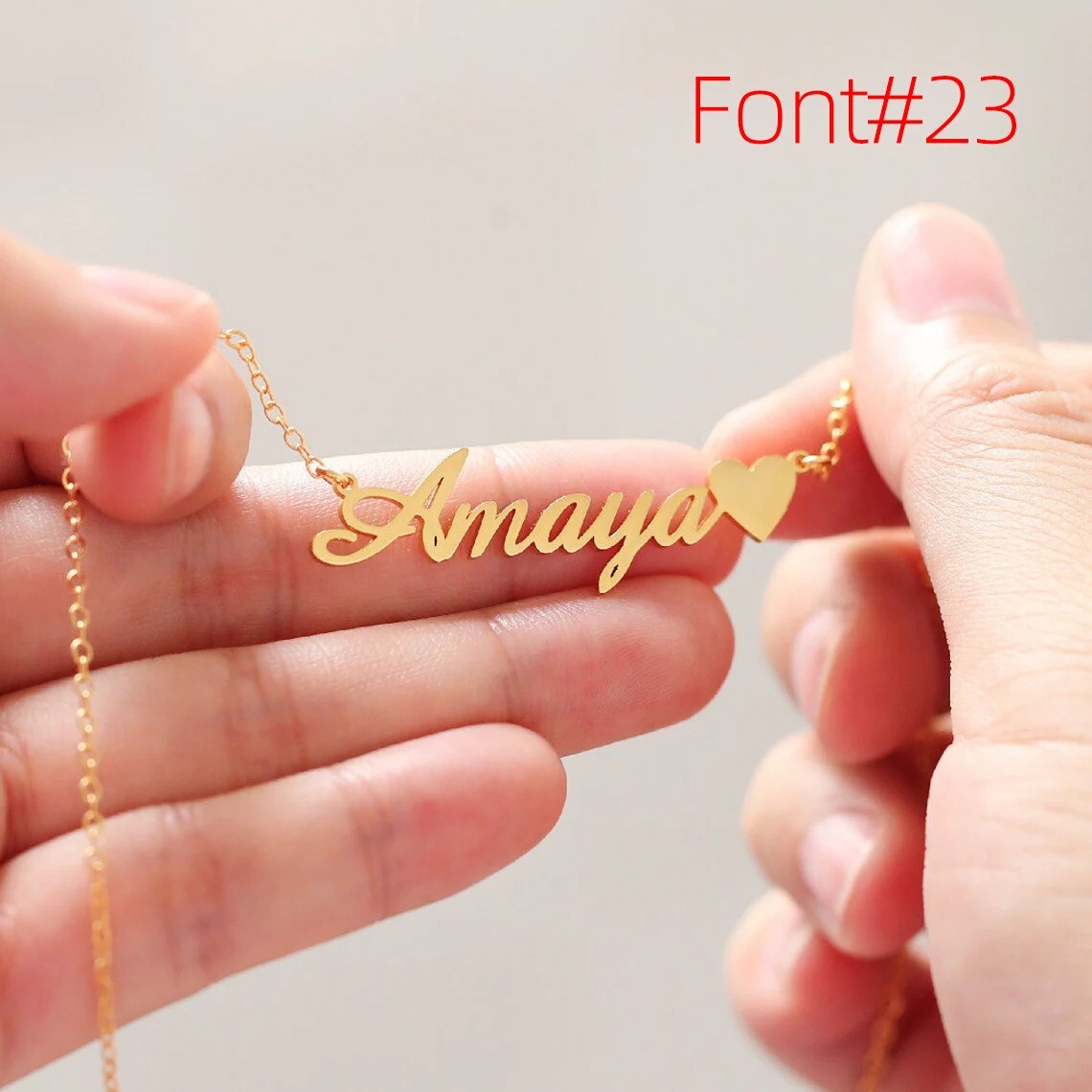 Personalized Custom Name Necklace Women Stainless Steel Nameplate Pendant Gift