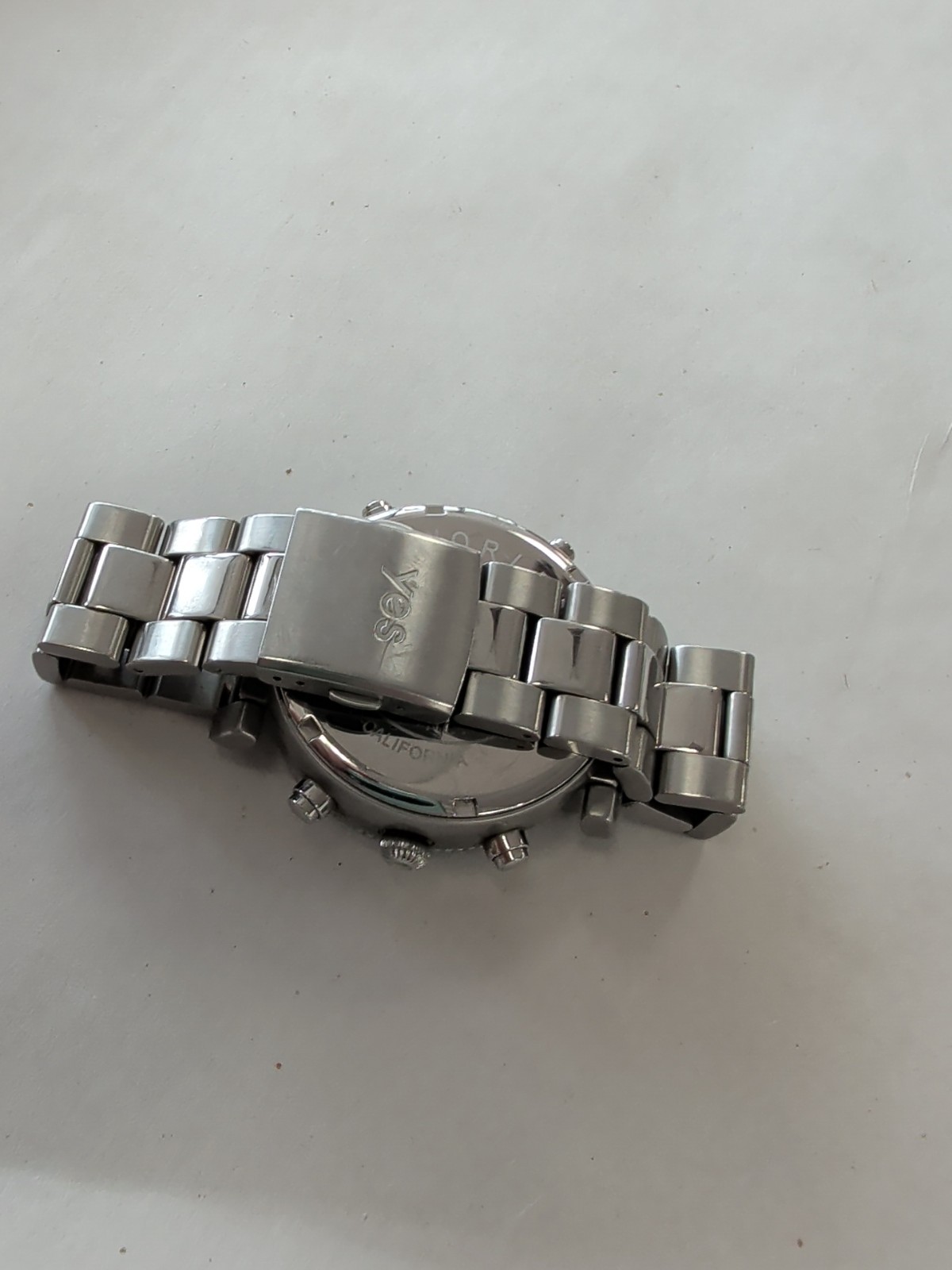 Mens YES Watch Chronograph Stainless Steel