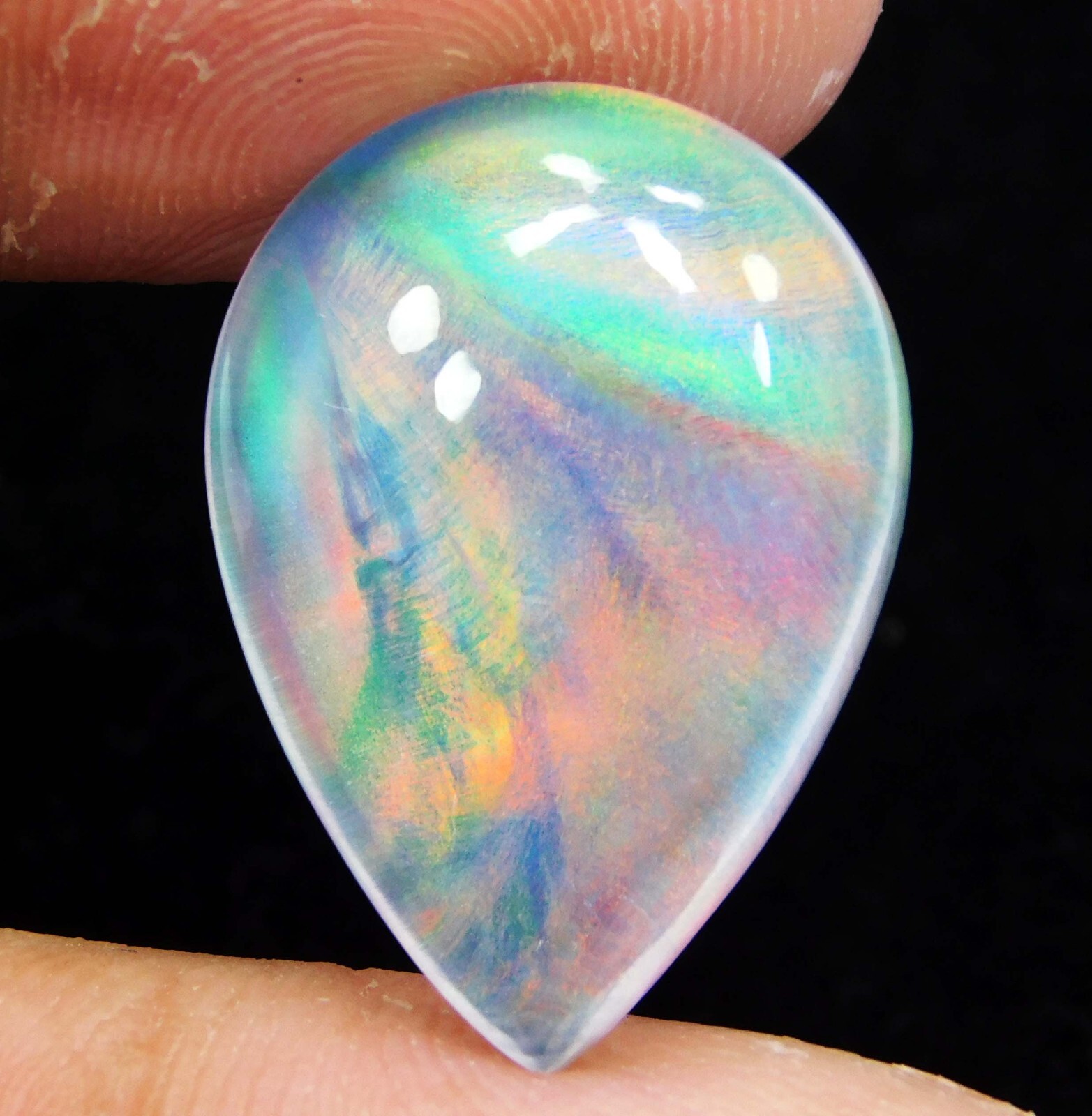 13.90 Ct Natural Ethiopian Fire Opal Certified Untreated Gemstone Play of Color