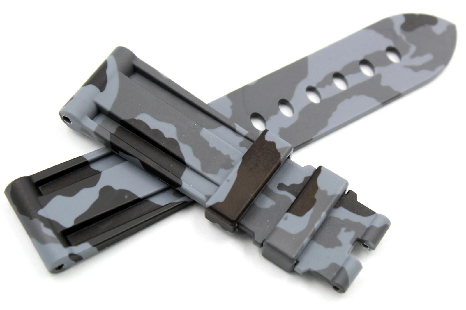 Watch Band Silicone Camouflage Grey Various Sizes Accessories Watch Waterproof