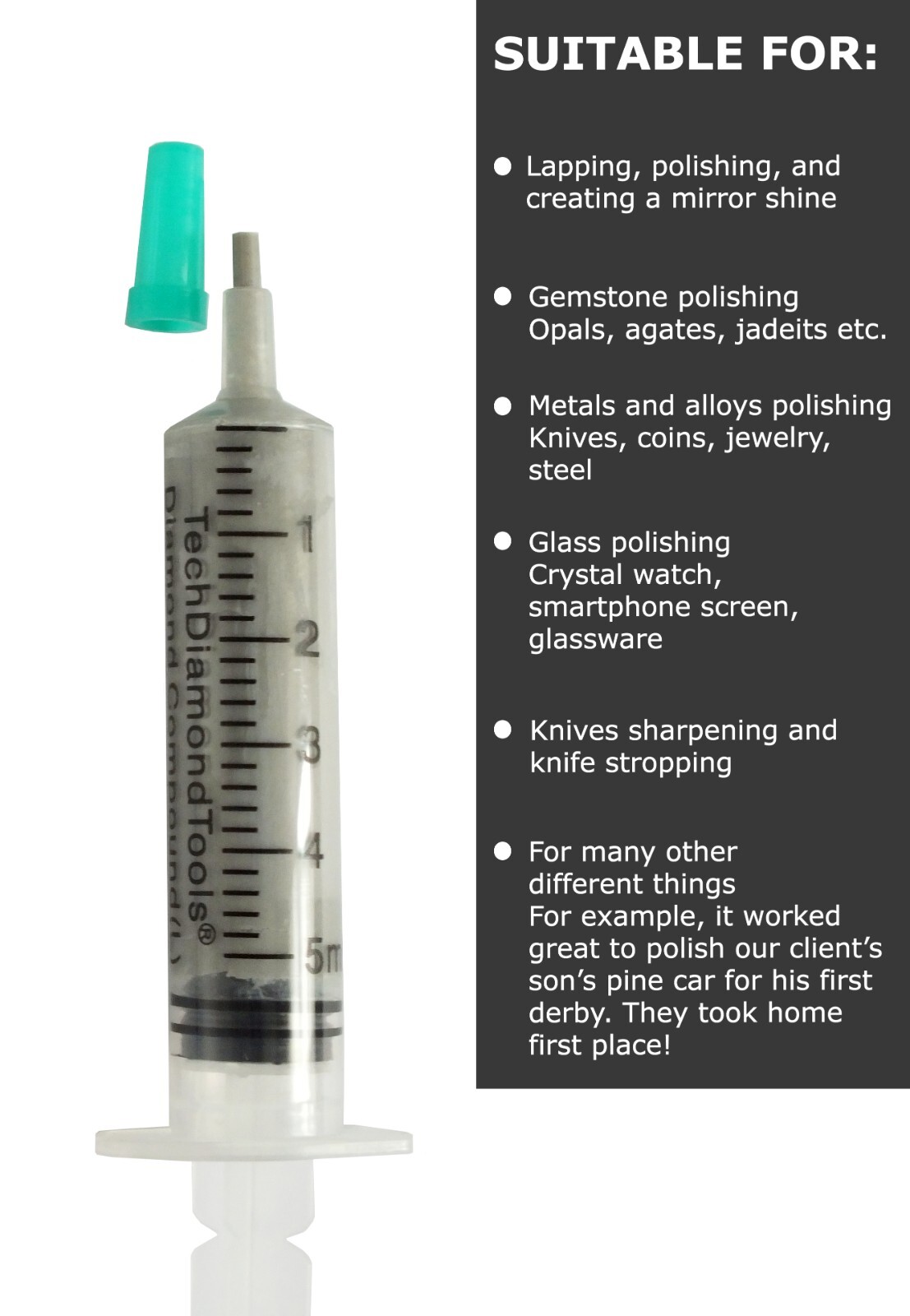 Polishing Lapidary Paste Diamond Compound: 200,000 Grit to 400 Grit (L), 5 Gram