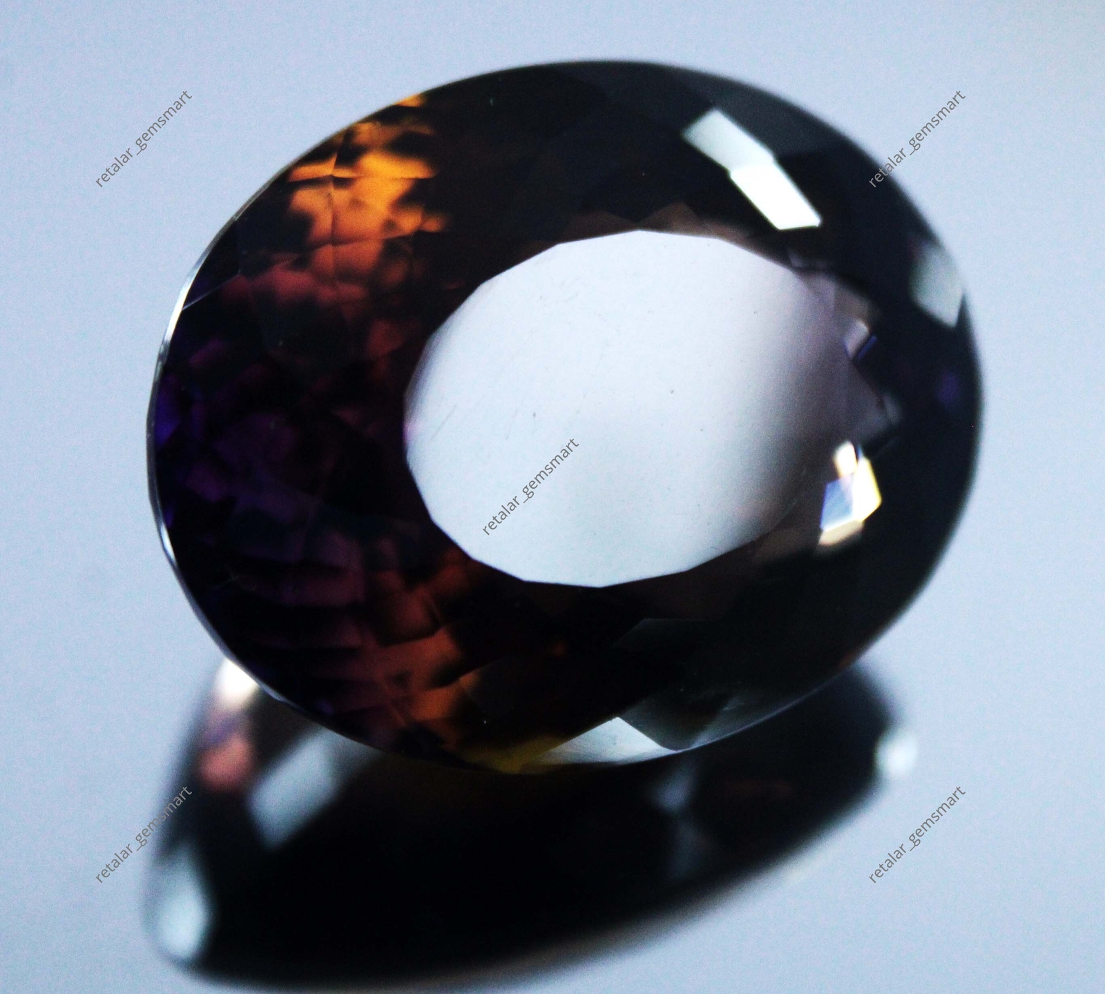 77.70 Ct Oval Shape Loose Gemstone CERTIFIED NATURAL Multi Color Ametrine