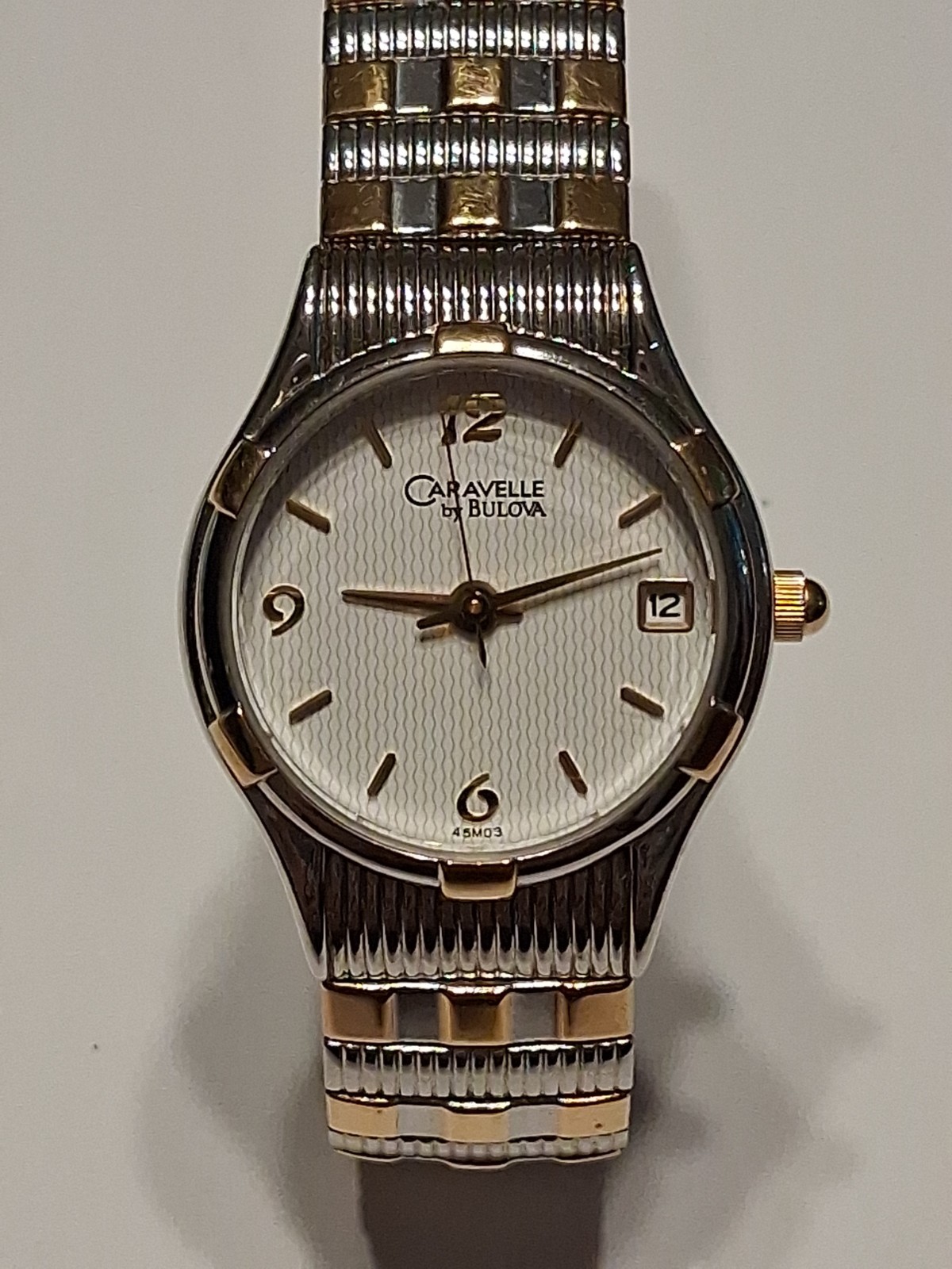 Caravelle by Bulova Women’s Two-Tone Stretch Band Watch, model 45M03 See Details