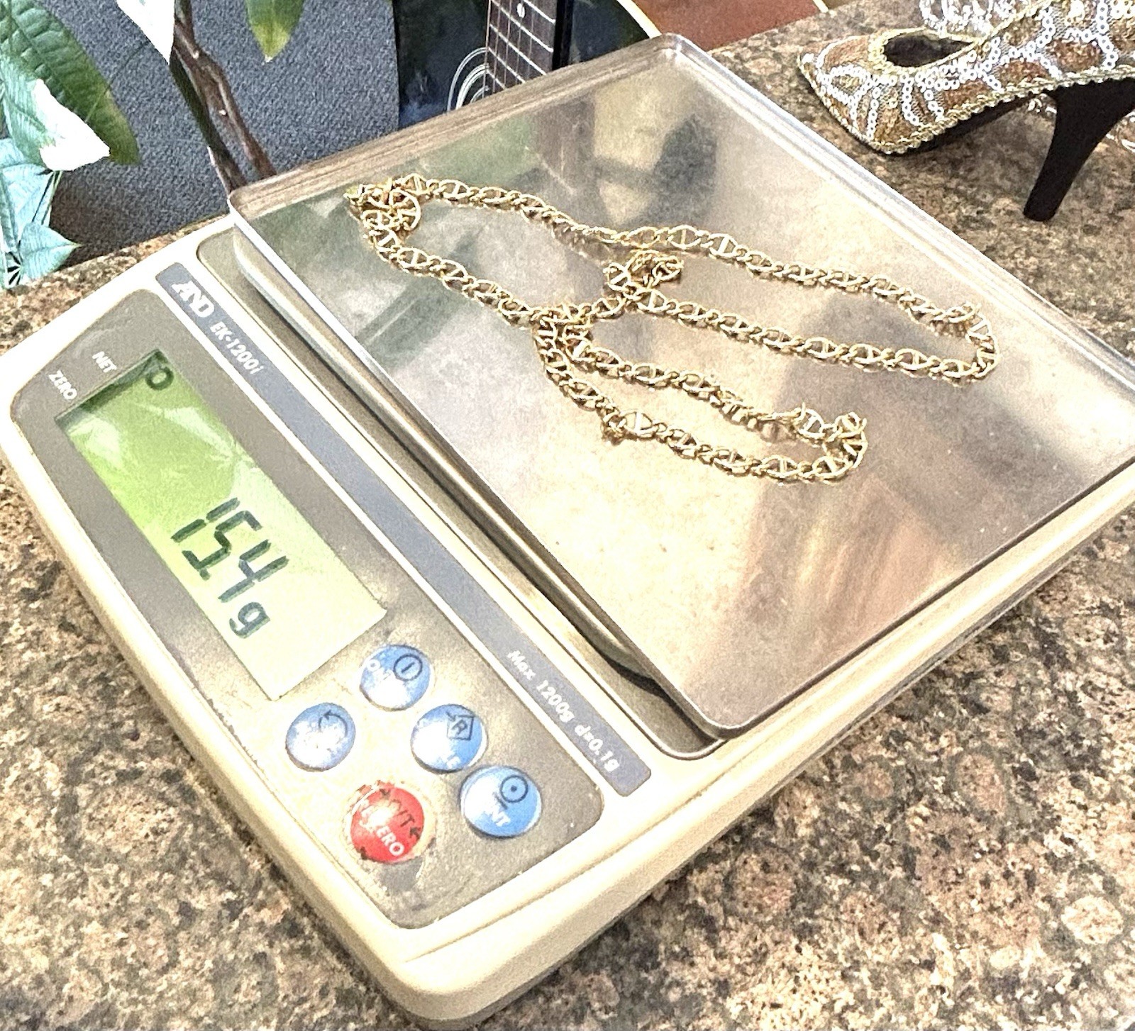 18k 750 Italy Solid Mariner Link 24″ Chain ~ 15.4 Grams ~ 5.4mm