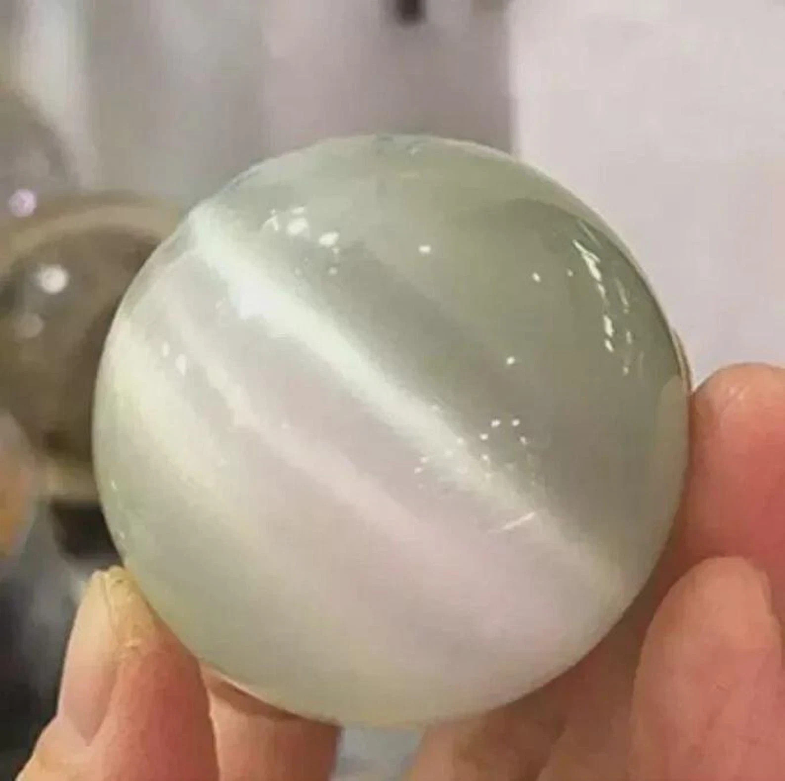 Chrysoberyl Grey White Color Cat Eye 1000 Ct Ball Cut Certified Gemstone Natural
