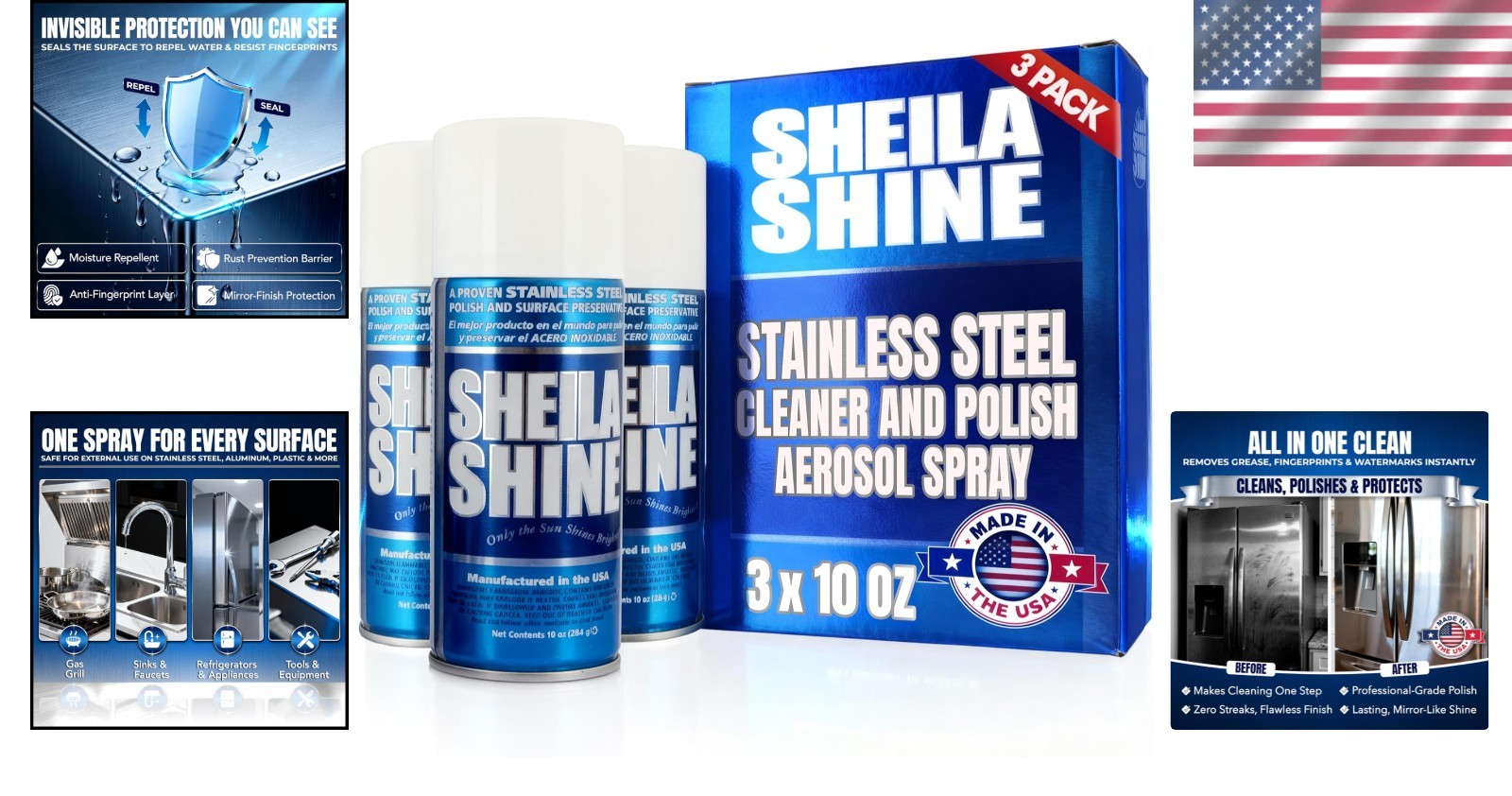 Streak-Free Stainless Steel Cleaner & Polish – Rust Remover