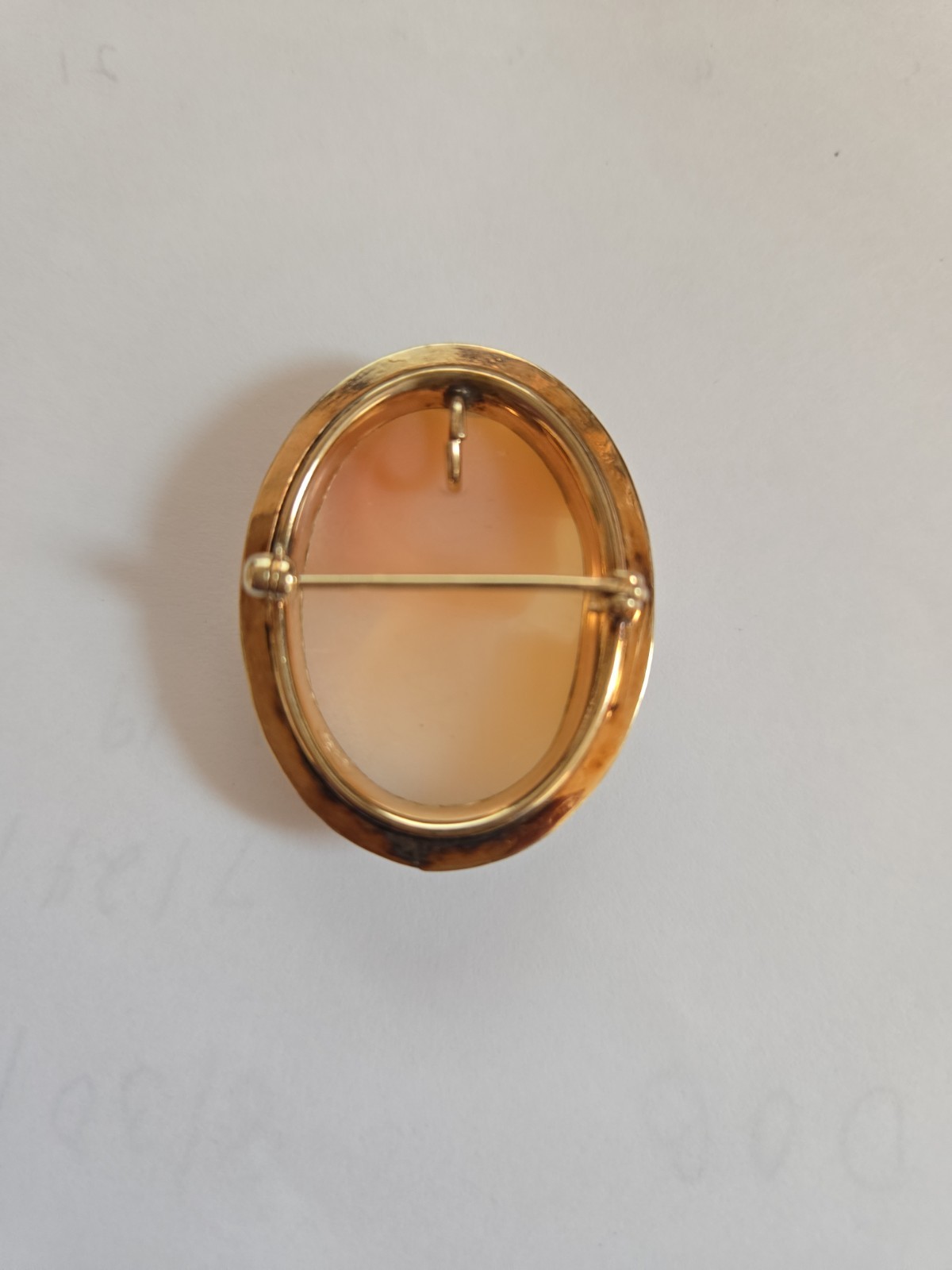 Vintage Carved Shell Cameo Gold Filled Pendant Brooch
